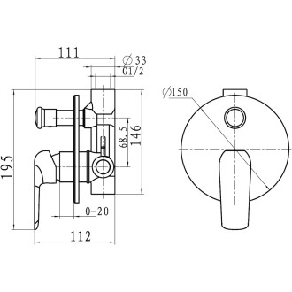 Vanová baterie Novaservis Nobless Tina včetně podomítkového tělesa bílá/chrom 38050R.1