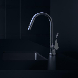 Dřezová baterie Hansgrohe Axor Citterio s vytahovací sprškou vzhled nerezu 39835800