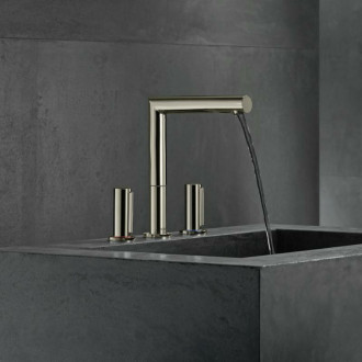 Umyvadlová baterie Hansgrohe Axor Uno s výpustí kartáčovaný nikl 45133820