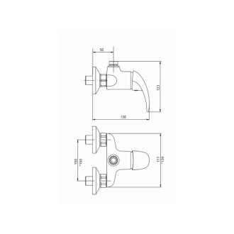 Sprchová baterie Novaservis Metalia 55 bez sprchového setu 150 mm chrom 55062/1.0