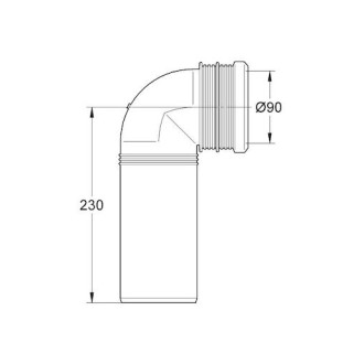 Odpadní koleno GROHE černé 90° DN90 42327000 G42327000