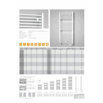 Radiátor kombinovaný Isan Grenada Radius 113,5x60 cm chrom DGRR11350600CR