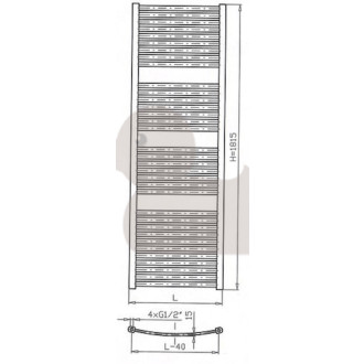Radiátor kombinovaný Thermal Trend KM 181,5x45 cm bílá KM4501815