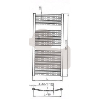 Radiátor kombinovaný Thermal Trend KM 123,3x90 cm bílá KM9001233