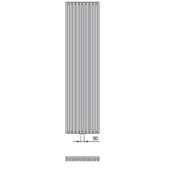 Radiátor pro ústřední vytápění Isan Octava 180x61 cm bílá DOCT18000606BI