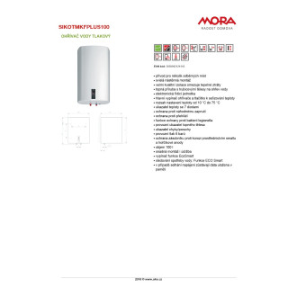 Bojler Mora Komfort Plus 100 litrů 560618