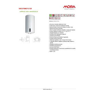 Bojler Mora Komfort 120 litrů 560374