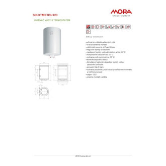Bojler Mora Standard 120 litrů 560331