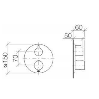 Sprchová baterie Dornbracht Tara Logic bez sprchového setu chrom 36425970-00