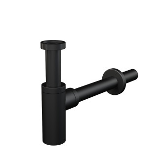 ALCA Sifon umyvadlový DN 32 DESIGN, kulatý, kov, černá-mat A400BLACK