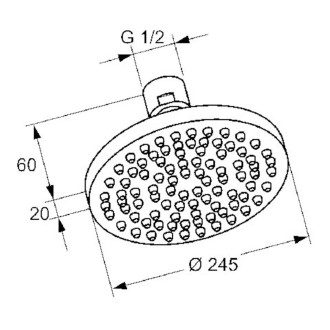 KLUDI-A-QA Hlavová sprcha DN 15, chrom 6651105-00