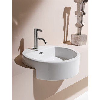 Polozápustné umyvadlo Laufen Living City 46x46 cm otvor pro baterii uprostřed H8134310001041