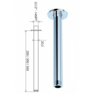 Sprchové rameno Ravak 703.00 chrom X07P178