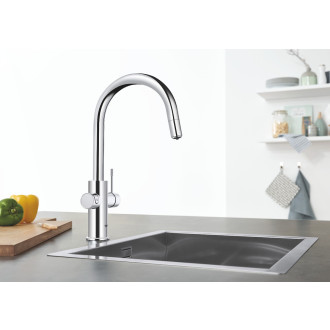 Dřezová baterie Grohe Blue Home s vytahovací sprškou chrom 31541000