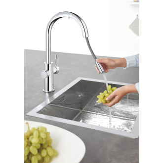 Dřezová baterie Grohe Blue Home s vytahovací sprškou chrom 31541000