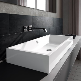 Umyvadlo Kaldewei Puro 3168 120x46 cm bez otvoru pro baterii Perl-Effekt 907006003001