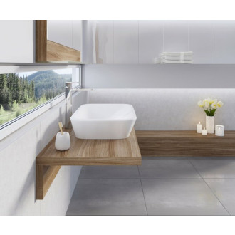 Umyvadlo Ravak Ceramic 60x40 cm bez otvoru pro baterii, bez přepadu XJX01160002