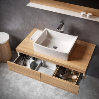 Koupelnová skříňka pod umyvadlo Ravak Formy 100x55 cm ořech X000001036