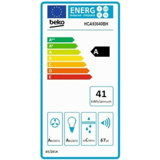 Digestoř BEKO komínová HCA93640BH 90 cm