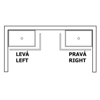 Polysan KARIA, VARESA 90x80 rohový panel, výška 11 cm, pravý,63812R
