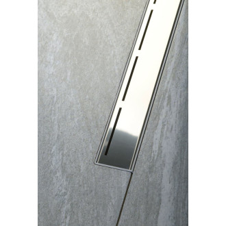 Sprchový žlab Polysan 66 cm polypropylen šedá lesk lines 71673