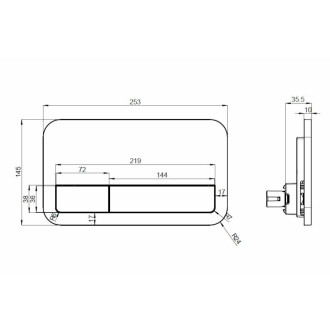 Ovládací tlačítko Villeroy & Boch ViConnect E200 92249068