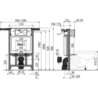 Nádržka k WC Alca A102850