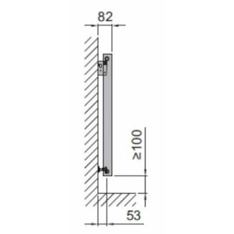 Radiátor pro ústřední vytápění Isan F10 56x100 cm bílá F10H05601000