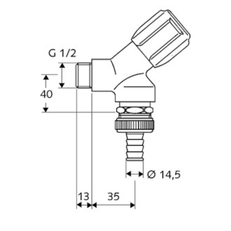 Schell Comfort šikmý přístrojový ventil 033920699