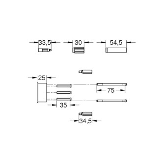GROHE prodlužovací set 25mm k 35501 CR