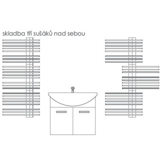 Sušák ručníků elektrický Elvl Liner 39,5x55 cm bílá LINERE