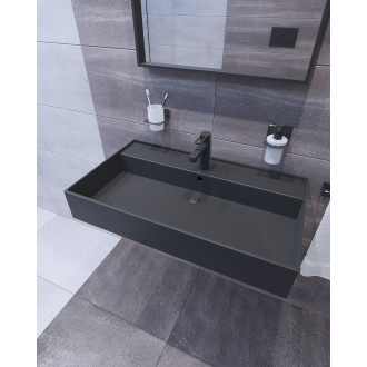 ALCA A392BLACK Výpust umyvadlová CLICK/CLACK 5/4"" celokovová s přepadem, černá-mat