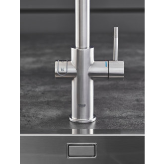 Dřezová baterie Grohe Blue Home s výpustí supersteel 31456DC1