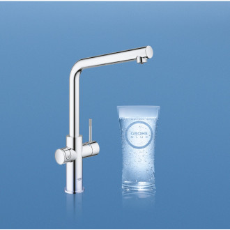 Dřezová baterie Grohe Blue Home s výpustí chrom 31454001