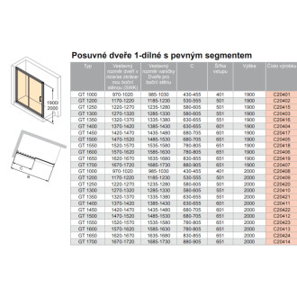 Sprchové dveře 155 cm Huppe Classics 2 C20423.069.322