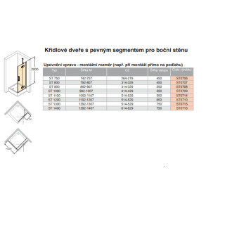 Sprchové dveře 120 cm Huppe Solva pure ST0710.092.322