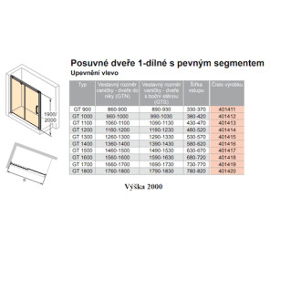 Sprchové dveře 110 cm Huppe Aura elegance 401413.092.322.730