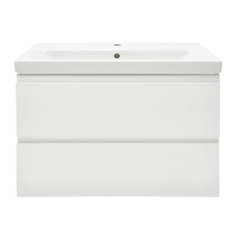 Koupelnová skříňka s umyvadlem Cersanit Dormo 80x37,5x62 cm bílá lesk SIKONCMO002BL