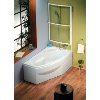 Asymetrická vana Polysan Mamba 160x95 cm akrylát levá 27111