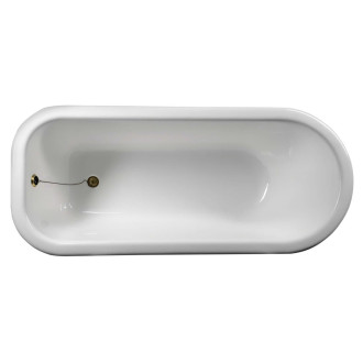 Volně stojící vana Polysan Foxtrot 170x75 cm akrylát levá i pravá bílá/nohy bronz 68132