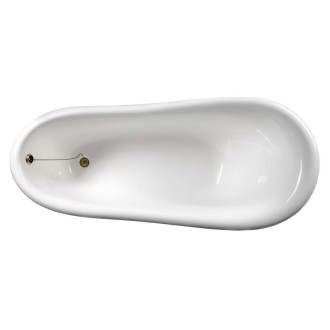 Volně stojící vana Polysan Retro 169x75 cm akrylát levá i pravá černá/nohy bronz 72969