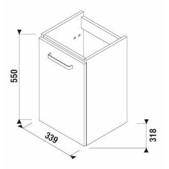 JIKA Lyra plus skříňka pod umyvadlo s dveřmi 40 H40J3802003001