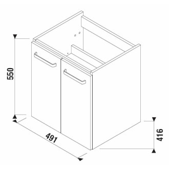 JIKA Lyra plus skříňka pod umyvadlo dveřmi 55 H40J3932003001