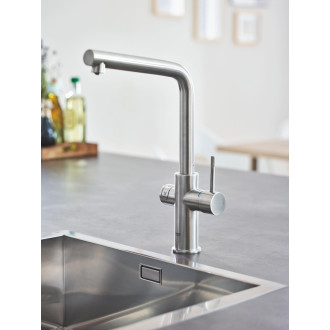 Dřezová baterie Grohe Blue Home s výpustí supersteel 31454DC1