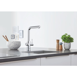 Dřezová baterie Grohe Blue Home s vytahovací sprškou chrom 31539000