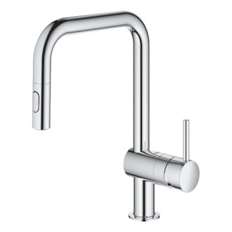 Dřezová baterie Grohe Minta s vytahovací sprškou chrom 32322002