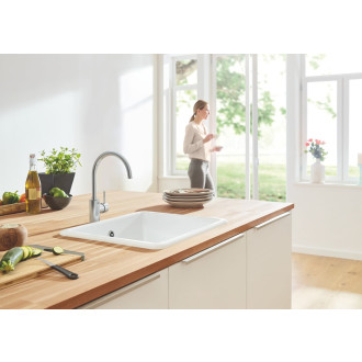 Dřezová baterie Grohe Concetto New s otočným raménkem supersteel 32661DC3