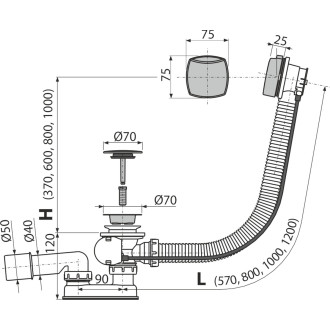 Sifon vanový automat, kov