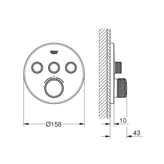 Termostat Grohe Smart Control s termostatickou baterií Brushed Warm Sunset 29121DL0
