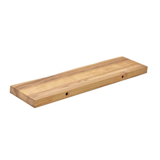 Polička dub masiv 60x13-16x3cm +uchycení PMDUB60